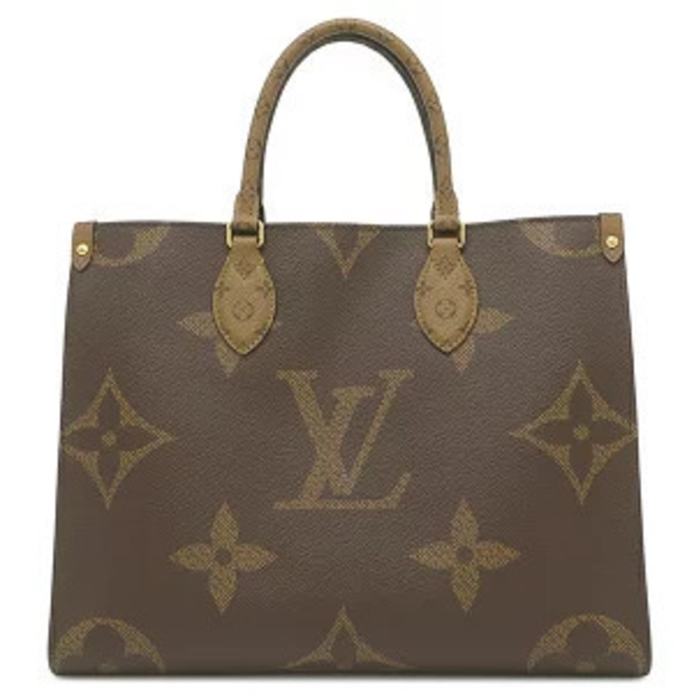 Louis Vuitton On The Go Tote Bag Monogram Canvas Reverse Brown Handbag